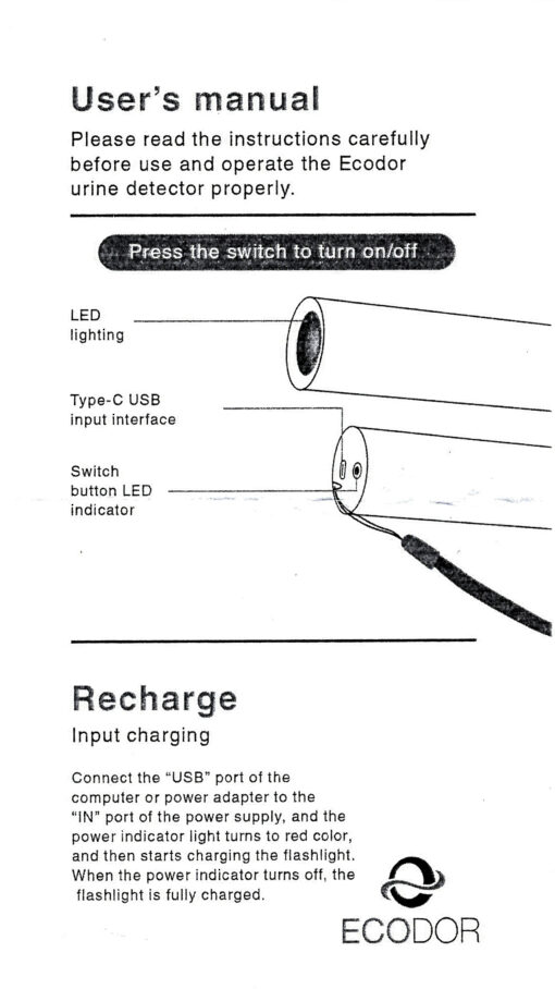 Detector de Orina Ecodor (Recargable) – Encuentra manchas de orina de forma rápida y precisa - Imagen 5